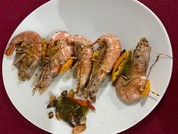 spiedini di gamberi