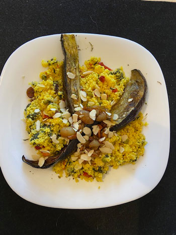 couscous di melanzane alla griglia