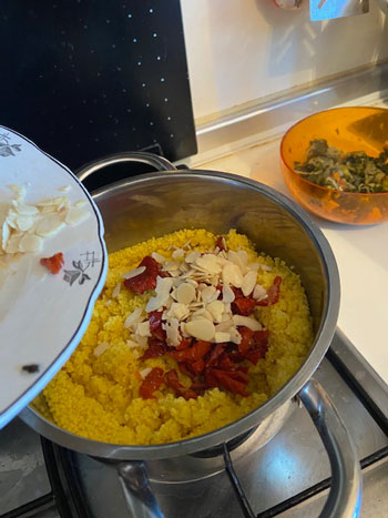 couscous di melanzane alla griglia