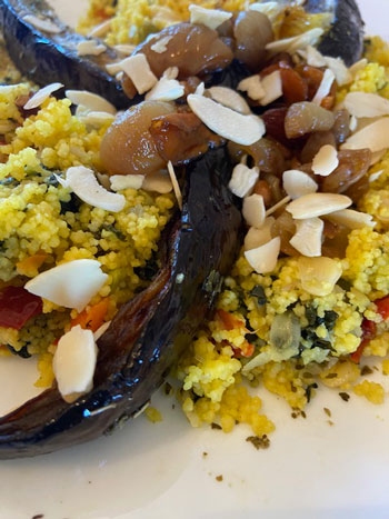 couscous di melanzane alla griglia