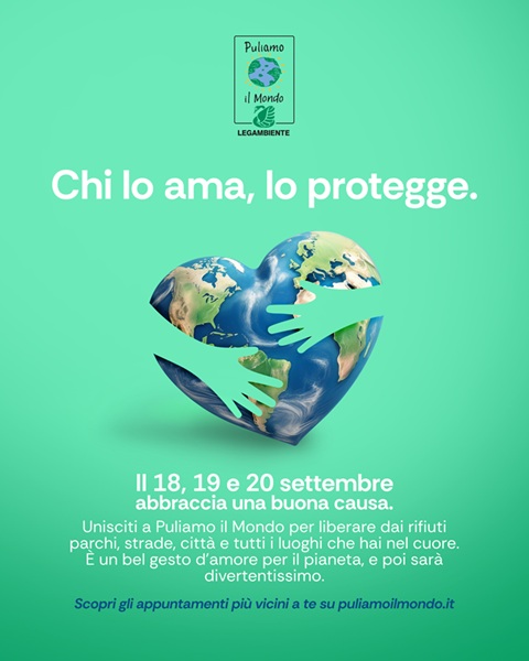 Mappa dei parchi coinvolti nella campagna Puliamo il Mondo